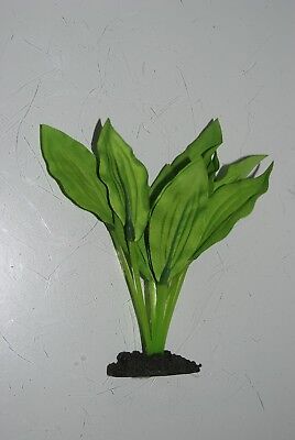 Aquarium Silk Plant Amazon Large Feuille Plante Vert & Rouge 40 cms de haut 