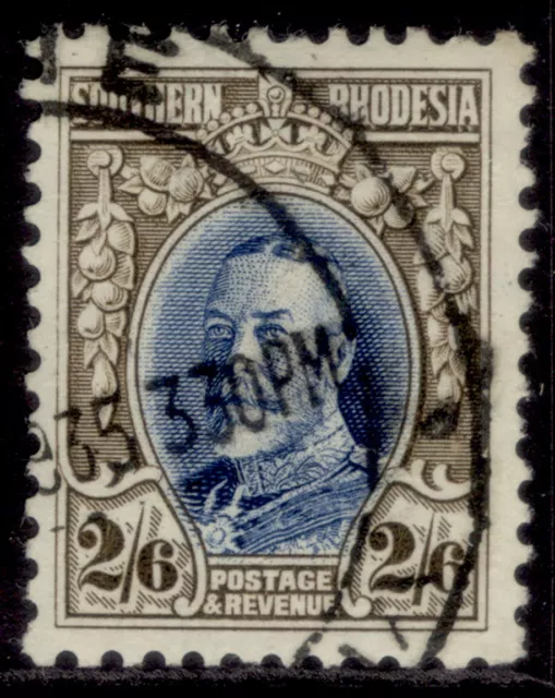 SOUTHERN RHODESIA GV SG26a, 2s 6d blue & drab, FINE USED. Cat £50. PERF 11½