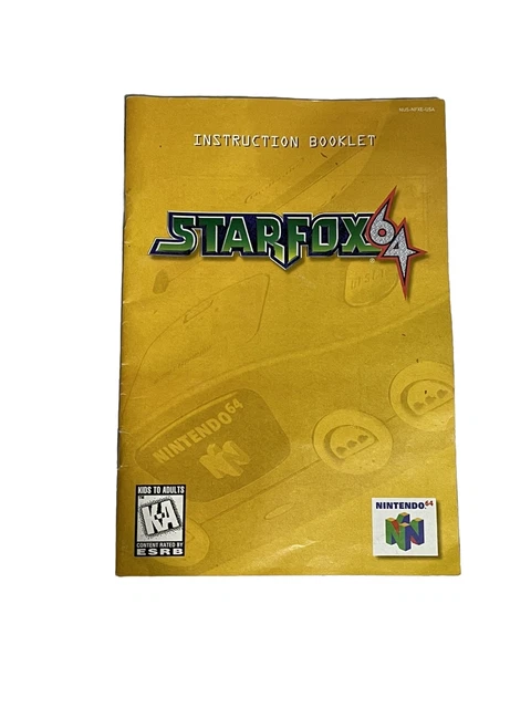 Star Fox 64 (Nintendo 64, 1997) N64 Authentic Instruction Booklet Manual Only