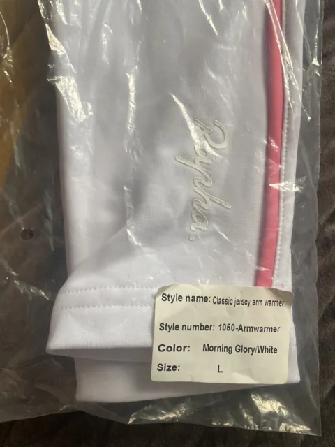 Rapha Classic Arm Warmers White/Pink Size Large
