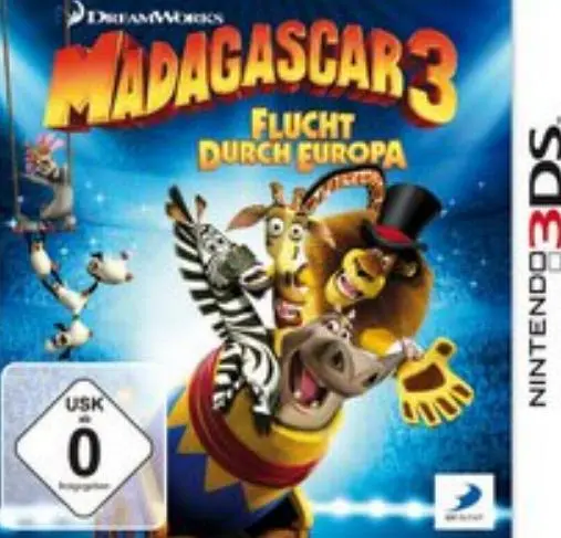 NINTENDO 3DS Madagascar 3 Flucht durch Europa Neuwertig