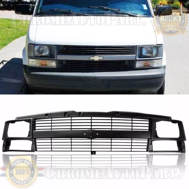 Front Bumper Grille Grill Assembly Gray for 1995-2005 Chevy Astro Van