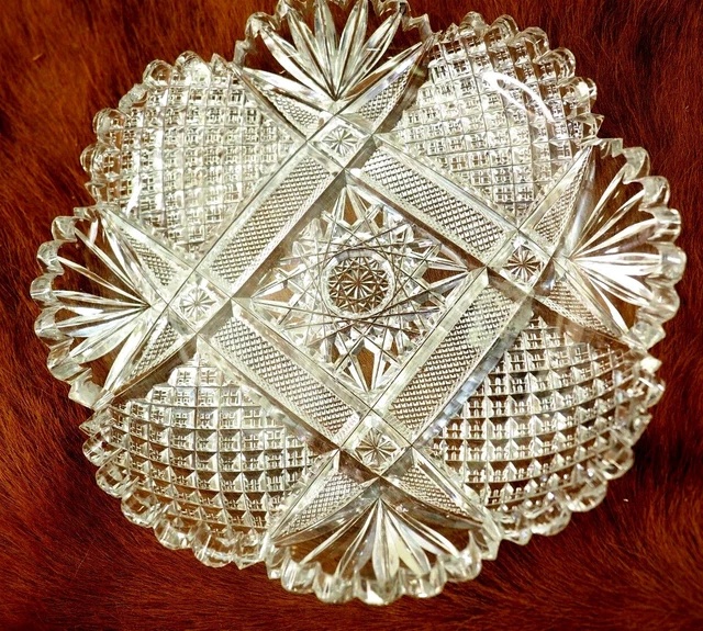 Great ABP American Brilliant Period  Beautiful Cut Glass Bowl  7"