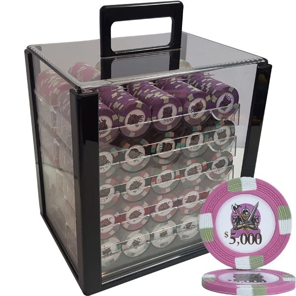 Mrc Poker 1000Pcs Knights Casino Poker Chips Set With Acrylic Case