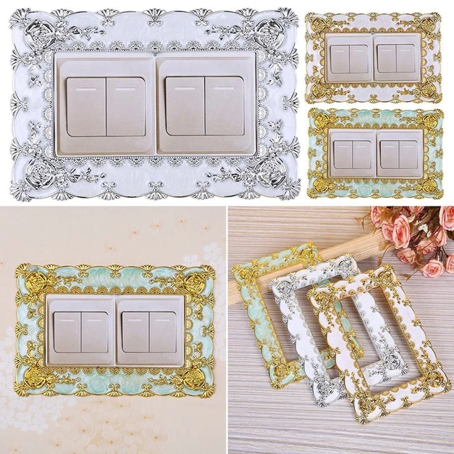 Soporte Hogar Enchufe Decoración Base Marco Circundante Pared Pegatina