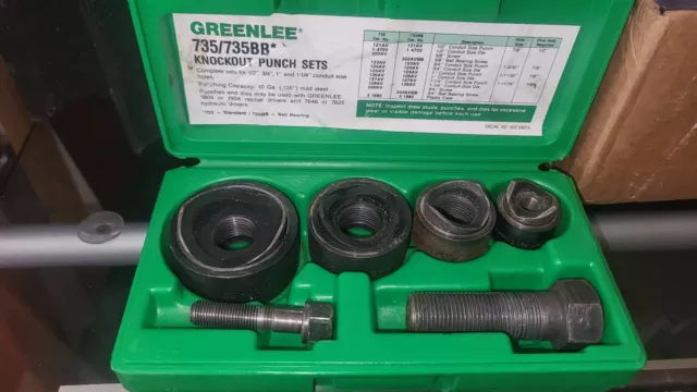 Greenlee Ball Bearing Knockout Punch Set 735BB