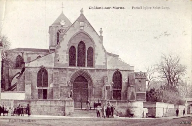 France Chalons-Sur-Marne Portail Eglise Saint-Loup