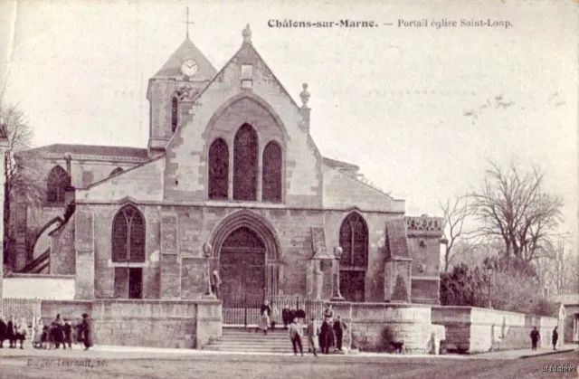 France Chalons-Sur-Marne Portail Eglise Saint-Loup