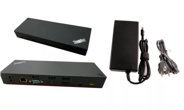 Lenovo T580, T590 ThinkPad Thunderbolt 3 Dock 40AC + 135W Netzteil + USB-C Kabel