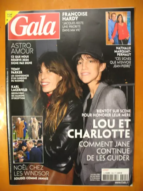 Gala 1595 du 04/01/2024. Lou et Charlotte Gainsbourg. Françoise Hardy. T. Parker