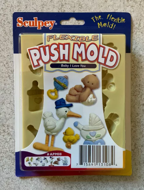 Sculpey Flexible Push Mold APM08 Baby I Love You