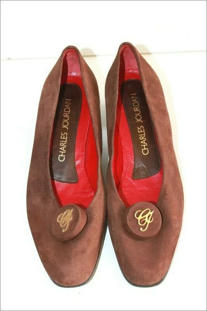 Escarpins Vintage CHARLES JOURDAN Tout Cuir Beige - Taille 39 (US 7.5) - Modèle 5050