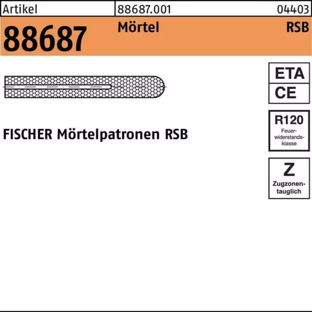 fischer Mörtelpatrone R 88687 RSB 20 E / 24 Mörtel