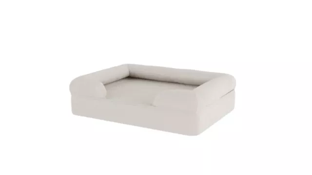 Omlet Bolster Dog Bed Cover, Large Cream White