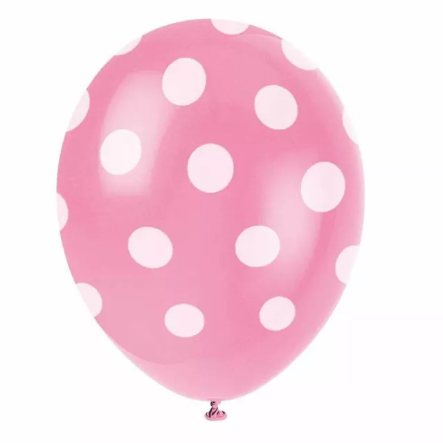 Latex Light Pink Polka Dot Balloon Birthday Wedding Xmas Halloween Party DecorX6 2