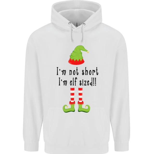 Felpa con cappuccio da uomo divertente da uomo 80% cotone taglia Im Not Short