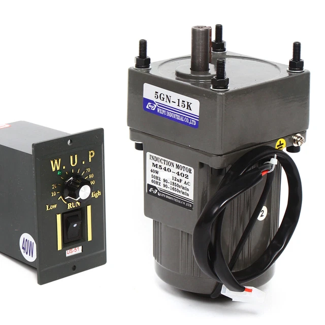 HOARLICN AC-Getriebemotor 220V 90W - Mit Drehzahlregler & Halterung