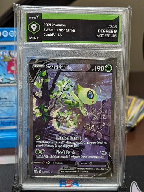 2021 Pokemon SWSH Fusion Strike Celebi V FA Ultra Rare 245/264 #245 Degree 9