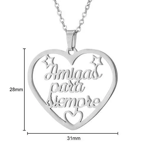 RWQIAN Arbre de vie Pendentif Femme Collier Coeur en Acier Inoxydable Cadeau ... 2