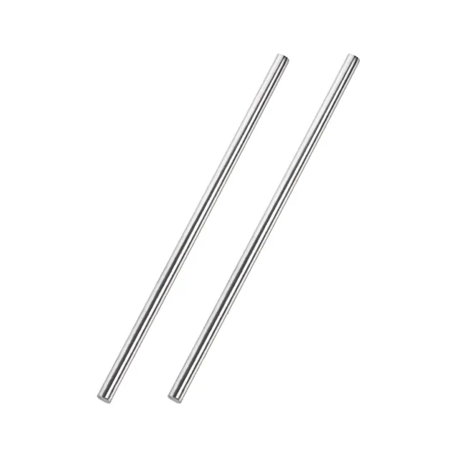 304 Stainless Steel Solid Round Rod for DIY Craft Silver Tone 2pcs