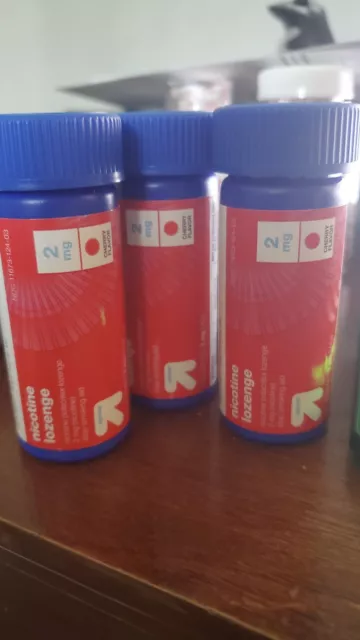Mini pastilla Up & Up nicotina 2 mg - cereza 24 pastillas 2 mg cada una.