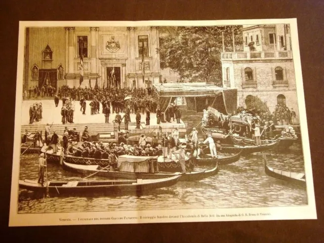 Venezia nel 1887 Funerale di Giacomo Favretto Corteggio Accademia di Belle Arti