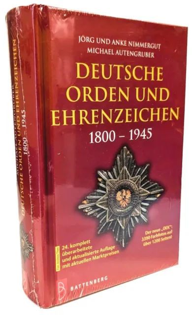 Deutsche Orden und Ehrenzeichen 1800-1945 (Jörg Nimmergut) - 24. Auflage 2023