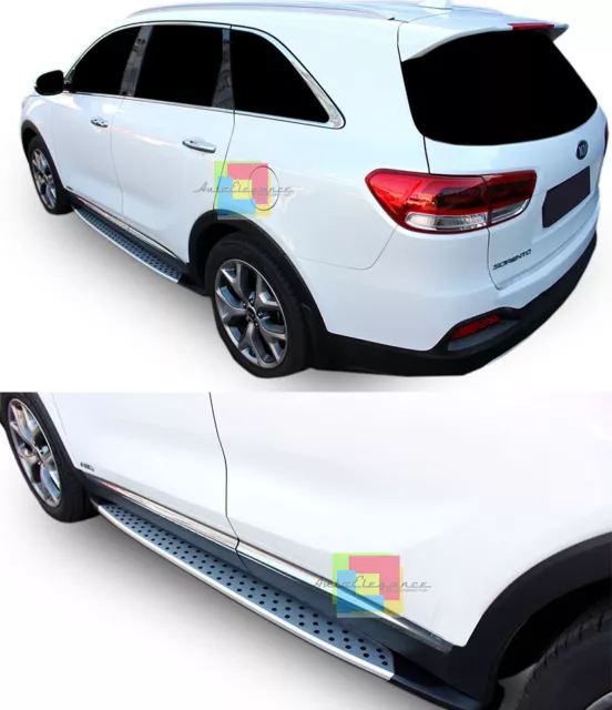 Kia Sorento 2015+ Coppia Pedane Laterali Acciaio Inox Sotto Porta .-1