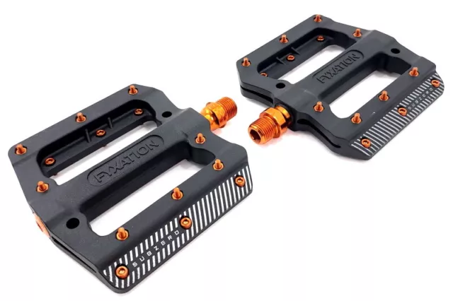 Fyxation Mesa MP Subzero Sealed Nylon Pedals 9/16 Black, Replaceable Orange Pins