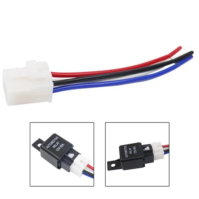 GUUZI Kit 3 Relais Auto 24V 40A 4 Broches SPST + Harnais Cuivre Robuste – Idéal Camion, Van, Moto, Bateau