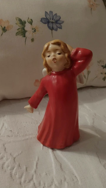 2 x seltene alte kleine Goebel Figur Engel besondere Gestik und zum Hängen
