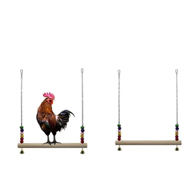2x Handgefertigte Hühnerschaukel Papageien Barsch Hühner große Vögel Finken Kanarienvogel