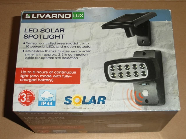 LIVARNO LUX LED Solar Spotlight Motion Detector outside Wall