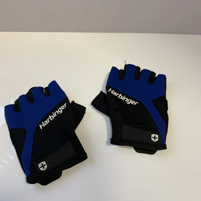 Harbinger Unisex Training Grip Weight Lifting Gloves 2.0 - Black/Blue Large Harbinger Unisex Training Grip Weight Lifting Gloves 2.0 - Black/Blue Large