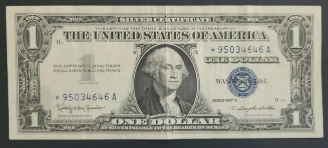 CA-001 * 1957B Series ONE DOLLAR * Silver Certificate * STAR * Blue Seal Note