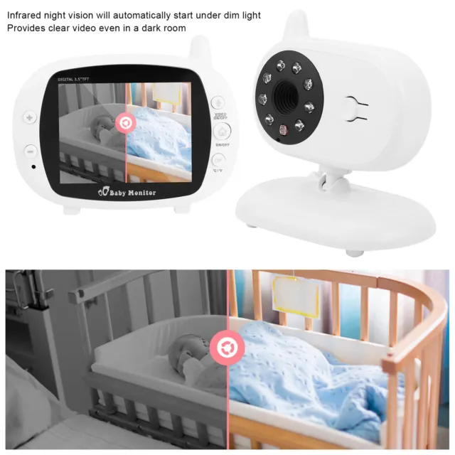 3.5in TFT Baby Camera Digital Night Vision Temperature Sensor Viewing With S HB0
