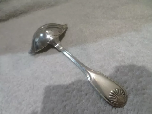 rare Mid 20th c French 950 silver fat & lean gravy ladle Christofle Vendome