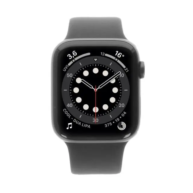 Apple Watch Series 6 Aluminiumgehäuse 44mm Sportarmband schwarz space grau **
