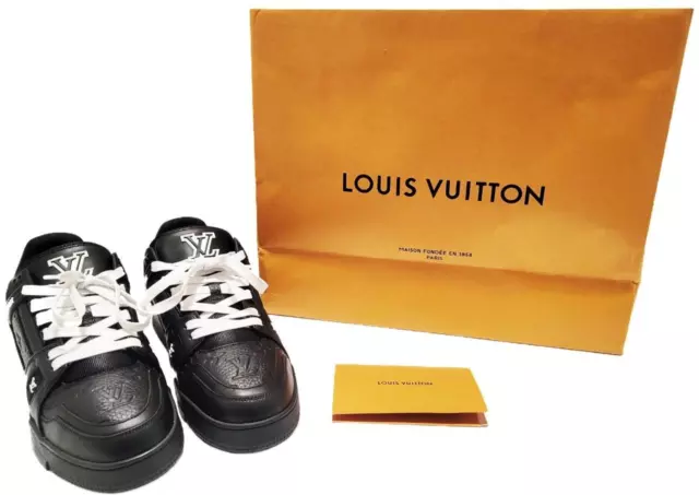louis vuitton trainer low white sky blue LV/UK size 8 1AA6XC