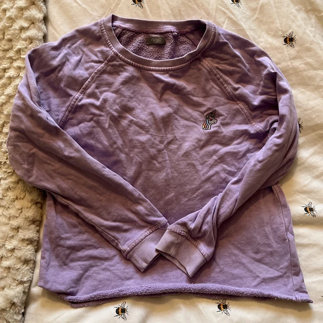Next Girl Purple Unicorn Sweatshirt Jumper Age 9 Years