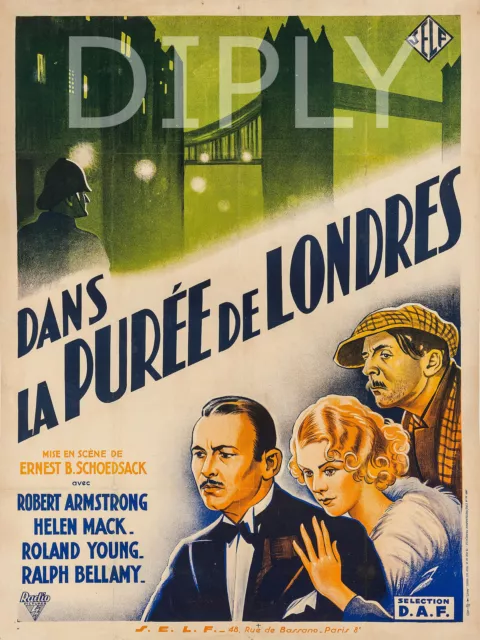 Repro Affiche Deco Cine Puree Londres London  Bellamy Mack Papier 310 Ou 190 Grs