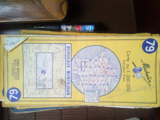 Carte routière MICHELIN 64 ️ ANGERS ORLEANS 1979 - French Map - Edition 16