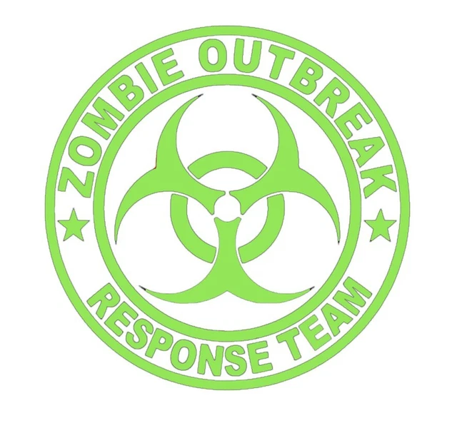 thumbnail image 2 of Green Zombie Outbreak Response Team Military Style Car Decal Sticker 2 of 4