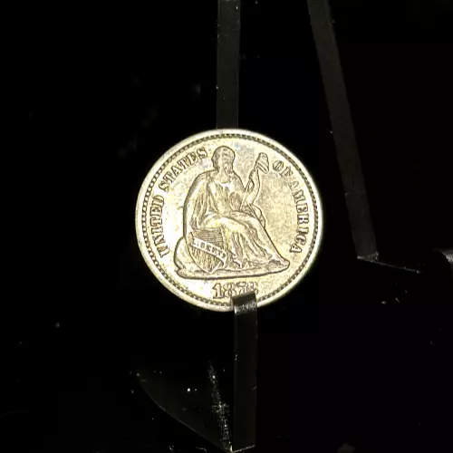 1872 - Seated Liberty Silver Half Dime H10C Coin