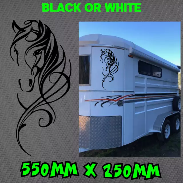 Horse Head Large Sticker Car Decal Float Trailer Country Ute Outback 4x4 Vinyl