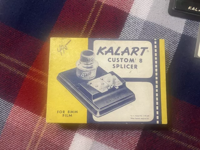 VINTAGE Kalart Custom 8 Splicer 8mm Film  New Dual Purpose Feature Original Box