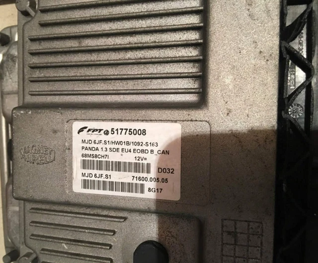 Calculateur Moteur (ECU) Fiat Panda 3 1.2 8V IAW59F8.CP - Ref 51933484 - Reconditionné Garanti
