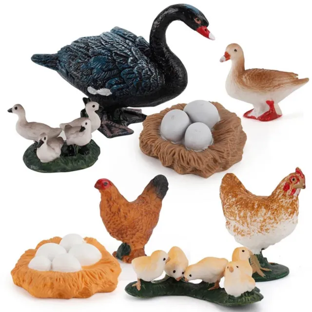 Toys White Goose Growth Cycle Simulation Cycle Duck Figurine Life Cycle Figures