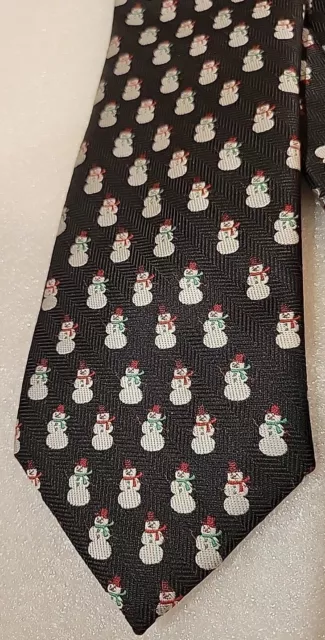 Holiday Traditions Hallmark Necktie Snowman Snowmen Tie Polyester Christmas