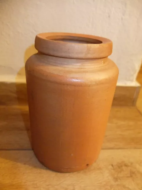 2 liter Krummeichs Konservenkrug Topf Schmalztopf handarbeit Steinzeug Steingut